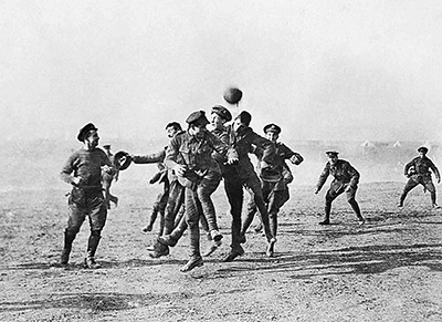 No hay muchas fotografías del famoso encuentro de futbol de la Navidad de 1914