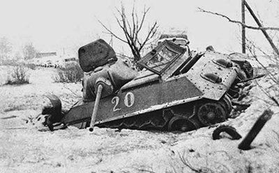 T-34-57 inutilizado en Kalinin