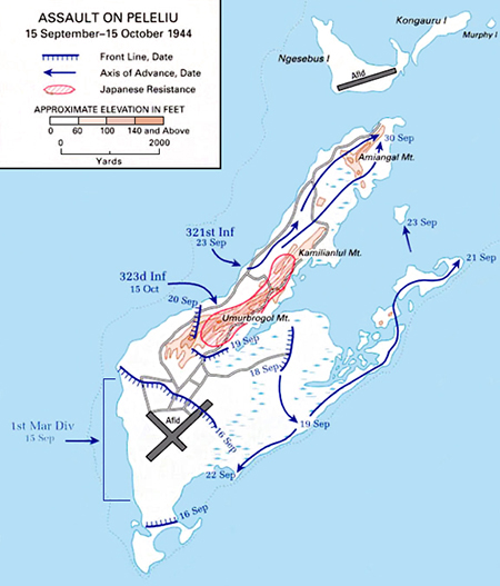 Desembarco en Peleliu - Imagen de dominio público del departamento de defensa de Estados Unidos