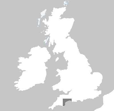 Mapa Gran Bretaña con la zona donde se desarrollará la partida marcada. Haz clic para ver la zona con detalle