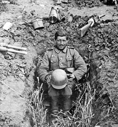 Un habilidoso soldado alemán con muchas TA superadas con éxito