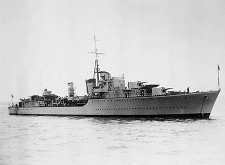 HMS Somail, líder de la 6ª flotilla de destructores, fotografiado en julio de 1939- Imagen de dominio público de la colección del Imperial War Museum.