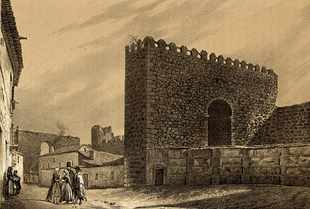 Talavera de la Reina (restos de la antigua fortificación).Imagen en Dominio Público. Francisco Javier Parcerisa (1853).
