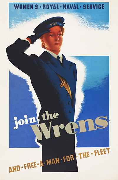 Cartel de reclutamiento del WRNS. Imagen de dominio público.