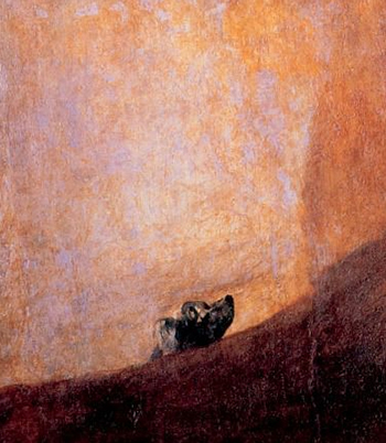 «Un perro» (1820-23) de Francisco de Goya. Original en el Museo del Prado (Madrid).