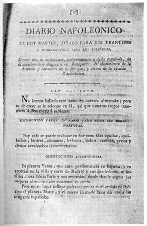 Página del Diario Napoleónico