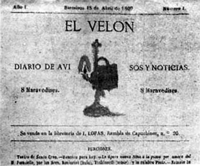 Cabecera de El periódico El Velón