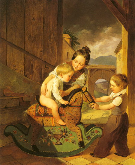 Johann Matthias Ranftl (1832), <i>El pequeño jinete.</i>. Colección privada