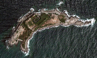 Isla Terre para la operación. Fuente http://www.starforts.com/large.html