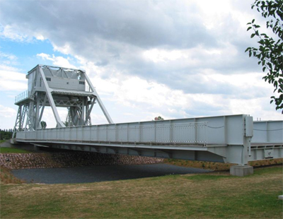 El puente pegaso original tal y como se conserva en el museo