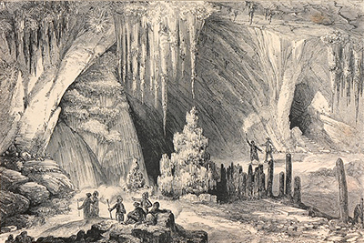 Gustavo Dor (1878-1879). "Grecia - Aspecto interior de la cueva de los Antiparos". flickr.com/photos/fdctsevilla/41956447445. Dominio Pblico.