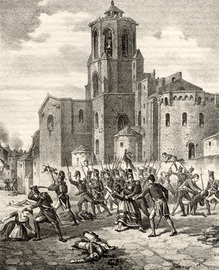 Josep Serra i Porsón (circa 1880). Entry of the French to Tarragona. Historia de España ilustrada, volumen 6. Obra en Dominio Público Josep Serra i Porsón (circa 1880). Entry of the French to Tarragona. Historia de España ilustrada, volumen 6. Obra en Dominio Público