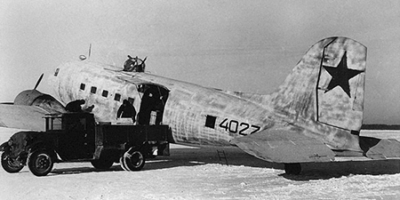 El Il-2 era capaz de operar en condiciones bastante adversas como esta pista sobre la nieve. Imagen de dominio p�blico.