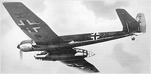 El BV-141 fotografiado en una de sus pruebas de vuelo