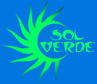 Logotipo de sol verde