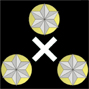 Capitán: tres estrellas de plata de seis puntas sobre sol de oro con cruz Exo en centro. Esta es la graduación de los segundos al mando y, en algunos casos, los pilotos de las unidades Exo.