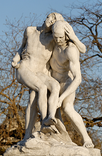 Estatua del Buen Samaritano de Franois-Lon Sicard. Fotografa del escultor de dominio pblico.